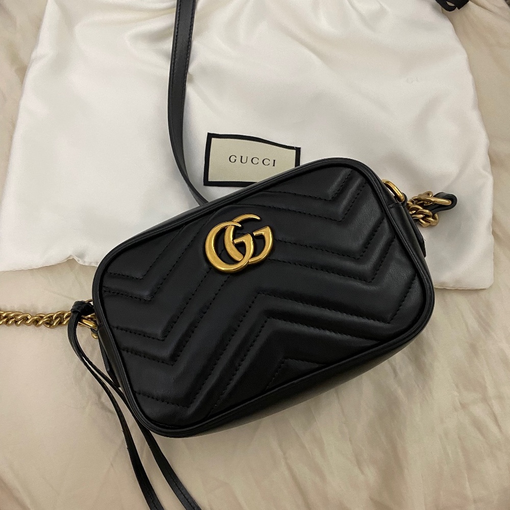 Gucci GG Marmont mini quilted-leather cross-body bag